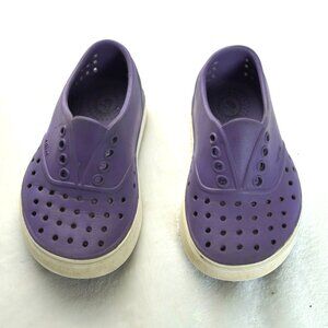 Native Miller Slip-On Water Shoes‎ Purple Size C8 Kids Lightweight Summer Casual